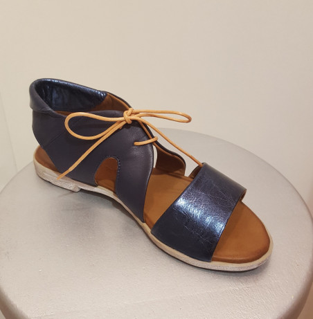 Sandales femme plates bleu