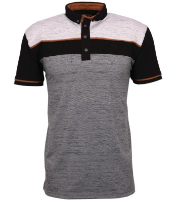 Polo homme homme gris et noir - MONTE CARLO