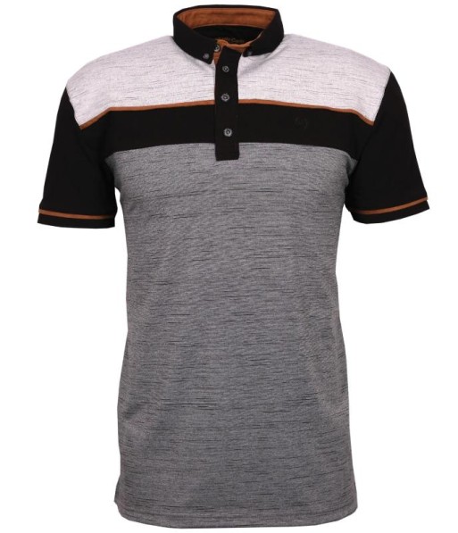 Polo homme homme gris et noir - MONTE CARLO
