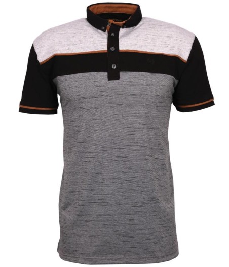 Polo homme homme gris et noir - MONTE CARLO