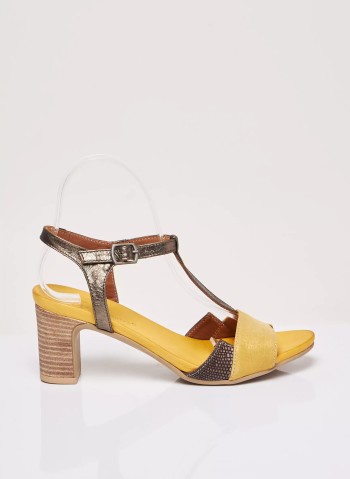 Sandales cuir jaunes