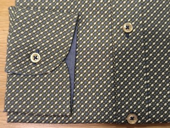 Chemise homme verte manche longue