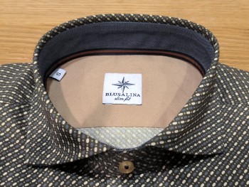 Chemise homme verte manche longue