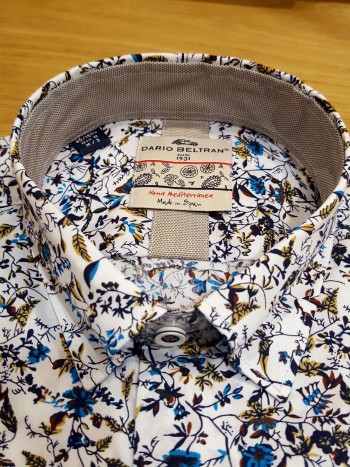 Chemise homme imprimé feuilles