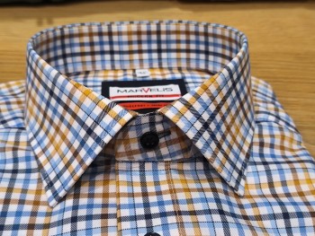 Chemise homme à carreaux manches longues