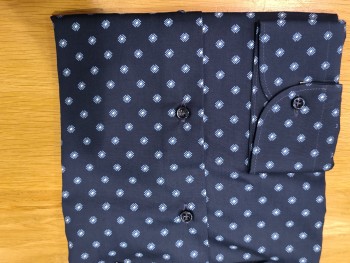 Chemise homme manche longue bleu marine