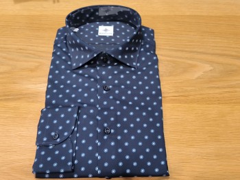Chemise homme manche longue bleu marine