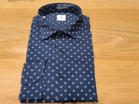 Chemise homme manche longue bleu marine