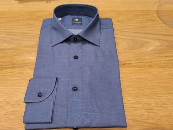 Chemise homme manches longues bleu foncé