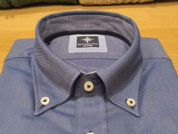 Chemise homme manches longues bleu foncé