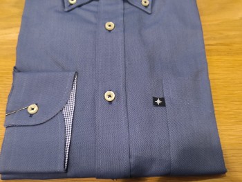 Chemise homme manches longues bleu foncé