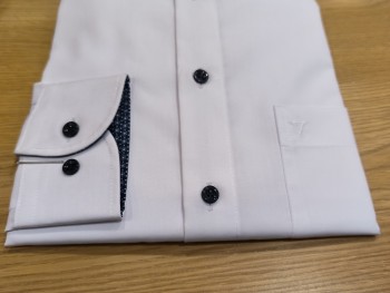 Chemise droite blanche homme manches longues