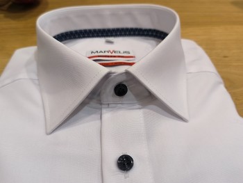 Chemise droite blanche homme manches longues
