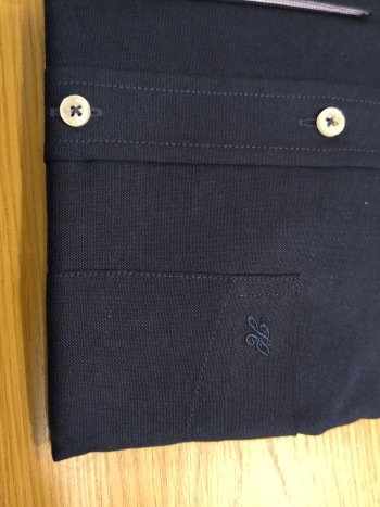 Chemise homme manches longues droite bleu marine
