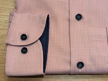 Chemise rose homme coupe droite manches longues