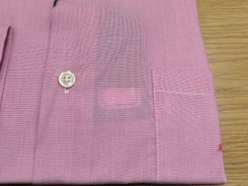 Chemise rose homme coupe droite manches longues