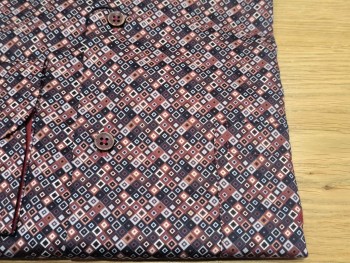 Chemise homme manches longues bordeaux à motifs - DARIO BELTRAN
