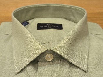 Chemise homme verte manches longues