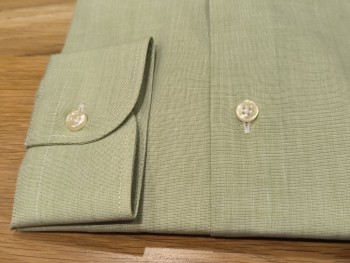 Chemise homme verte manches longues
