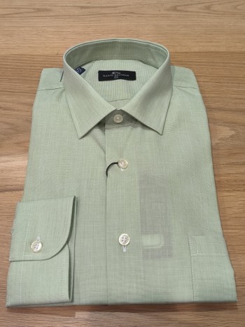 Chemise homme verte manches longues