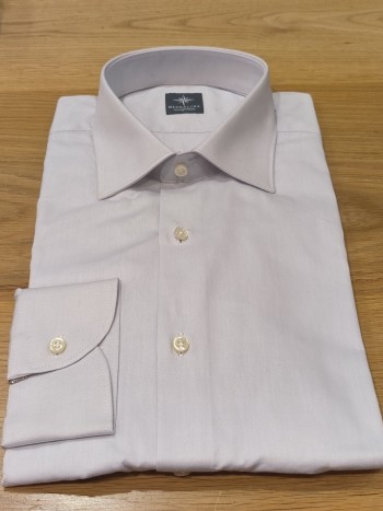 Chemise homme manches longues blanc cassé cintrée