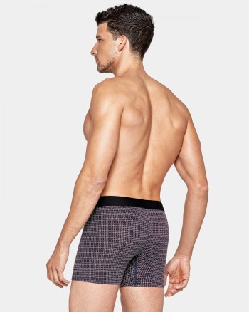 Boxer homme motif bleu foncé