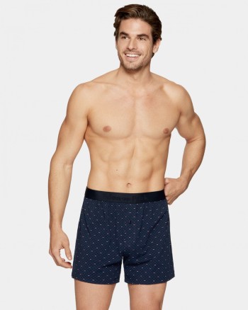 Boxer homme bleu marine
