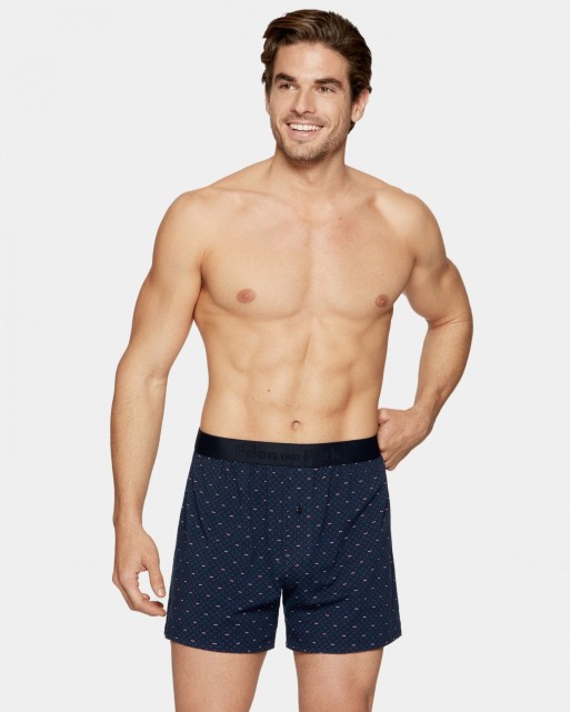 Boxer homme bleu marine