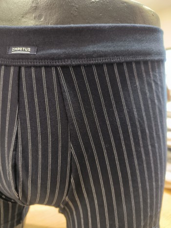 Boxer homme noir à rayures blanches