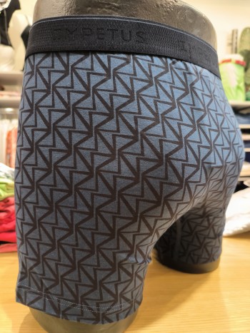 Boxer homme bleu marine motif géométrique