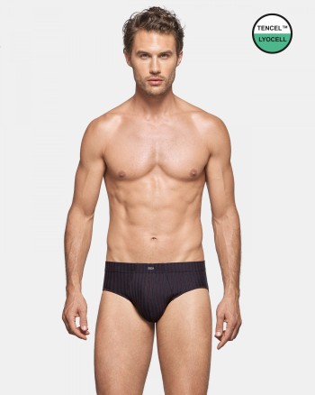 Slip homme rayures noires