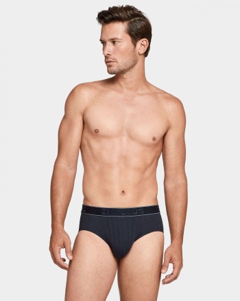 Slip homme gris à rayures grises