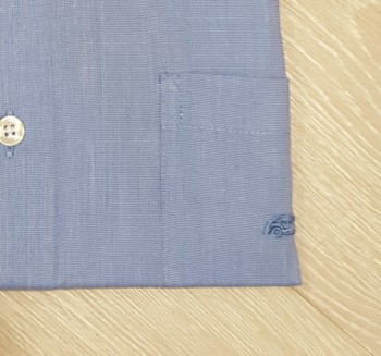 Chemise homme manches longues bleue