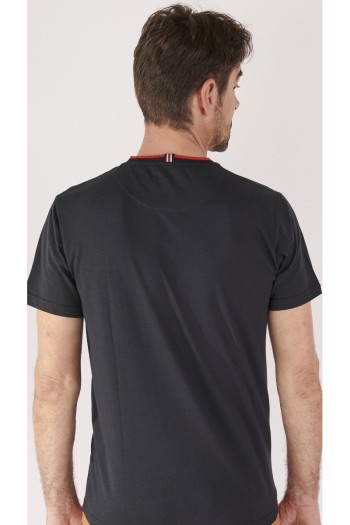 Tee-shirt bleu marine homme col rond