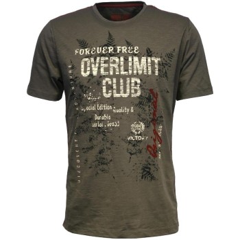 T-shirt homme vert imprimé