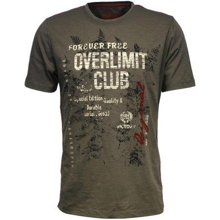 T-shirt homme vert imprimé
