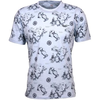 T-shirt homme bleu clair imprimé