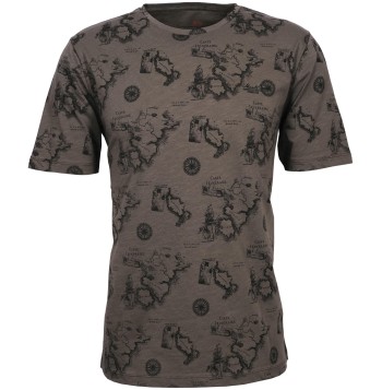 T-shirt homme vert imprimé