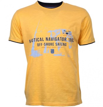 Tee-shirt homme manches courtes jaune