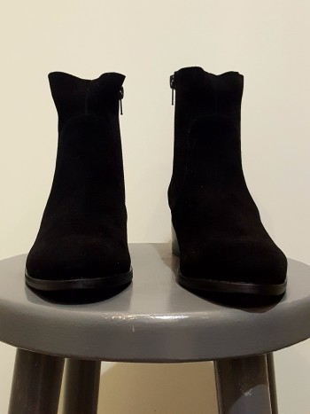 Bottines femme noires plates