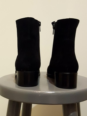 Bottines femme noires plates