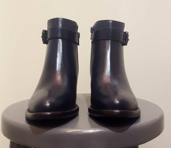 Bottines bleu marine à talon femme-ADIGE