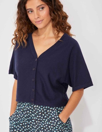 Gilet manches courtes femme