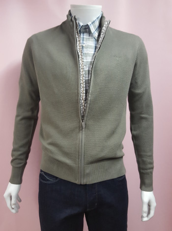 Gilet manches longues kaki homme