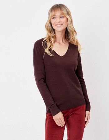 Pull V femme