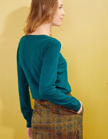 Pull V femme