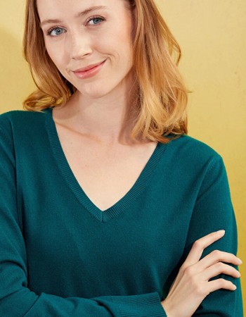 Pull V femme