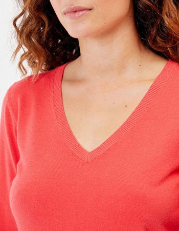 Pull V femme