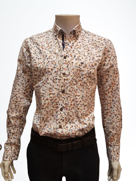 Chemise fantaisie homme manches longues