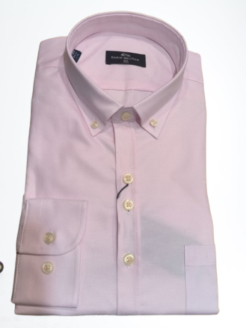 Chemise homme manches longues rose